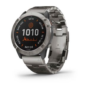 Garmin fēnix® 6X - Pro Solar Edition (Titanium with Vented Titanium Bracelet)