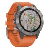 Garmin Fenix 6 - Pro Sapphire Edition (Titanium with Ember Orange Band)