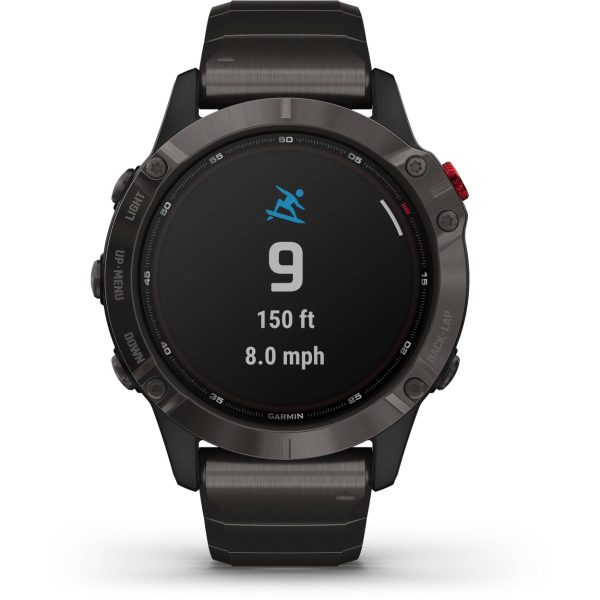 Garmin Fenix 6 - Pro Solar Edition (Titanium Carbon Gray DLC with Titanium DLC Band)