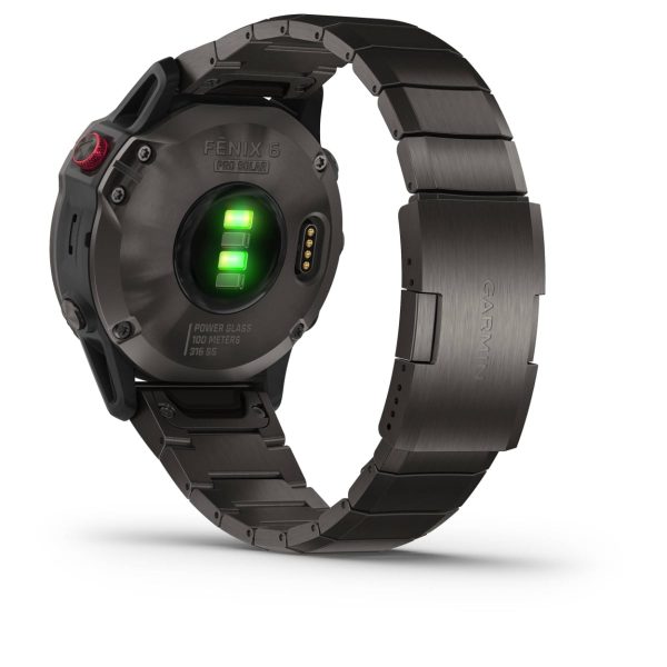 Garmin Fenix 6 - Pro Solar Edition (Titanium Carbon Gray DLC with Titanium DLC Band)