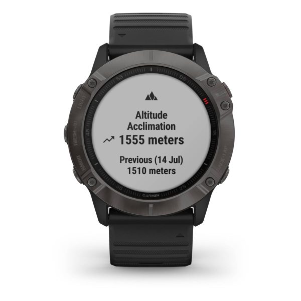Garmin Fenix 6X - Pro Sapphire Edition (Carbon Grey DLC with Black Band)