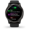 Garmin Venu 2 (Slate Stainless Steel Bezel with Black Case and Silicone Band)