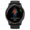 Garmin Venu 2 (Slate Stainless Steel Bezel with Black Case and Silicone Band)