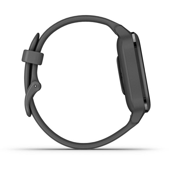 Garmin Venu Sq (Slate Aluminum Bezel with Shadow Gray Case and Silicone Band)