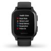 Garmin Venu Sq – Music Edition (Slate Aluminum Bezel with Black Case and Silicone Band)