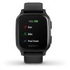 Garmin Venu Sq – Music Edition (Slate Aluminum Bezel with Black Case and Silicone Band)