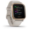 Garmin Venu Sq – Music Edition (Rose Gold Aluminum Bezel with Light Sand Case and Silicone Band)