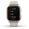 Garmin Venu Sq – Music Edition (Rose Gold Aluminum Bezel with Light Sand Case and Silicone Band)