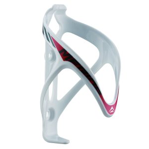 Merida Plastic Bottle Cage – white (red/grey)