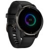 Garmin Venu 2 Plus (Slate Stainless Steel Bezel with Black Case and Silicone Band)