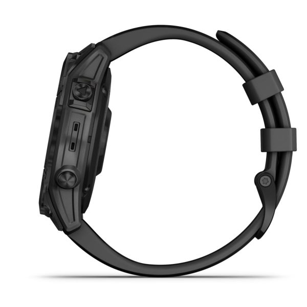 Garmin Fenix 7 – Sapphire Solar Edition (Black DLC Titanium with Black Band)