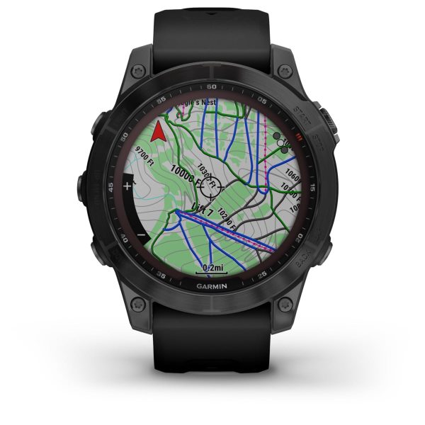 Garmin Fenix 7 – Sapphire Solar Edition (Black DLC Titanium with Black Band)