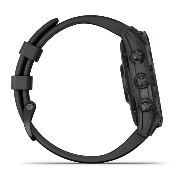 Garmin Fenix 7 – Sapphire Solar Edition (Black DLC Titanium with Black Band)