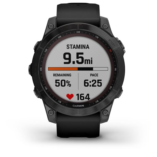 Garmin Fenix 7 – Sapphire Solar Edition (Black DLC Titanium with Black Band)