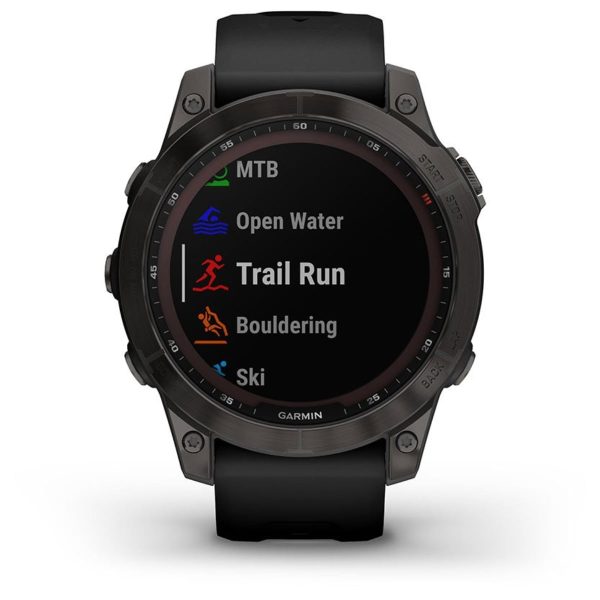 Garmin Fenix 7 – Sapphire Solar Edition (Black DLC Titanium with Black Band)