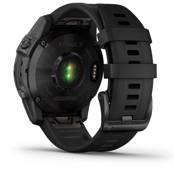 Garmin Fenix 7 – Sapphire Solar Edition (Black DLC Titanium with Black Band)