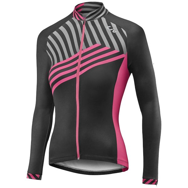 Liv Accelerate Mid-Thermal Long Sleeve Jersey - Black/Hot Pink