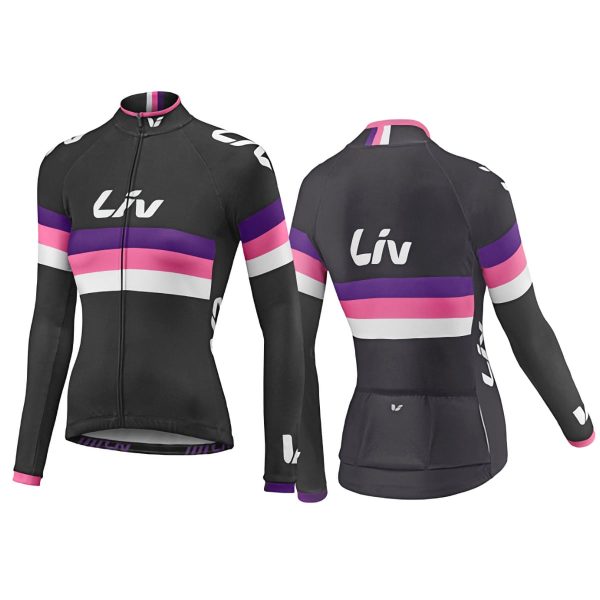 Liv Race Day Long Sleeve Jersey - black/purple/hot pink