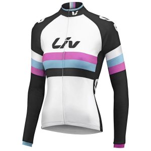 Liv Race Day Long Sleeve Jersey - white/black