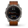 Garmin Fenix 7X – Sapphire Solar Edition (Titanium with Chestnut Leather Band)