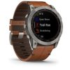 Garmin Fenix 7X – Sapphire Solar Edition (Titanium with Chestnut Leather Band)