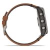 Garmin Fenix 7X – Sapphire Solar Edition (Titanium with Chestnut Leather Band)