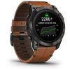 Garmin Epix Pro (Gen 2) 51mm – Sapphire Edition (Carbon Grey DLC Titanium with Chestnut Leather Band)