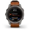 Garmin Fenix 7 Pro – Sapphire Solar Edition (Titanium with Chestnut Leather Band)