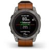 Garmin Fenix 7 Pro – Sapphire Solar Edition (Titanium with Chestnut Leather Band)