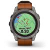 Garmin Fenix 7 Pro – Sapphire Solar Edition (Titanium with Chestnut Leather Band)