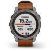 Garmin Fenix 7 Pro – Sapphire Solar Edition (Titanium with Chestnut Leather Band)