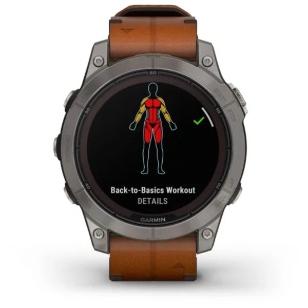Garmin Fenix 7 Pro – Sapphire Solar Edition (Titanium with Chestnut Leather Band)