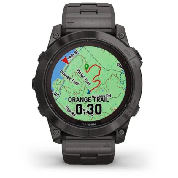 Garmin Fenix 7X Pro – Sapphire Solar Edition (Carbon Gray DLC Titanium with Vented Titanium Bracelet)