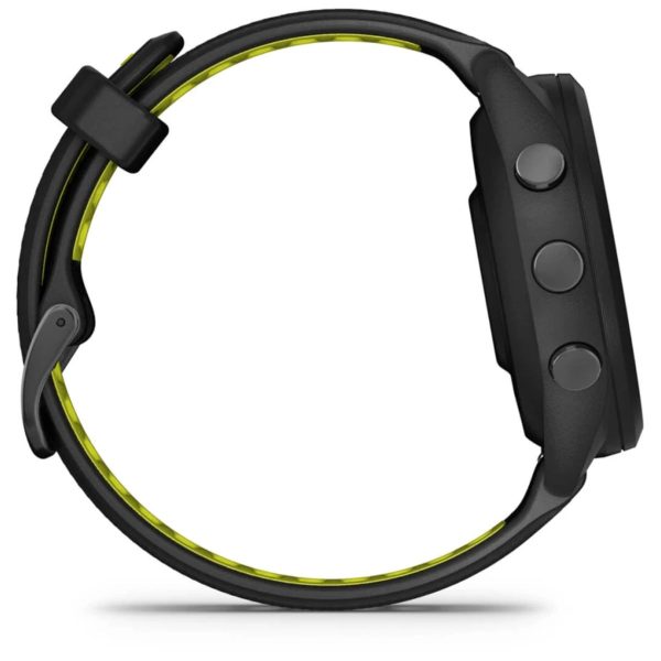 Garmin Forerunner 265S (Black Bezel and Case with Black/Amp Yellow Silicone Band)