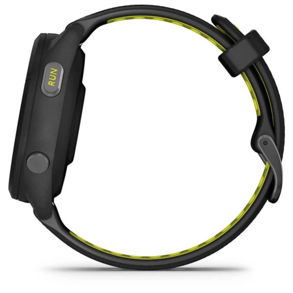 Garmin Forerunner 265S (Black Bezel and Case with Black/Amp Yellow Silicone Band)